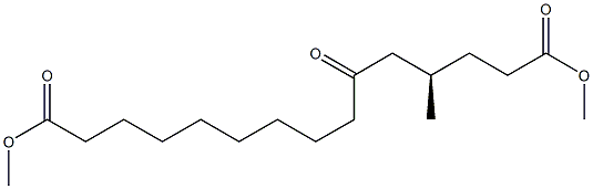 [R,(+)]-4-Methyl-6-oxopentadecanedioic acid dimethyl ester Struktur