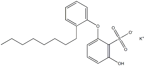 3-Hydroxy-2'-octyl[oxybisbenzene]-2-sulfonic acid potassium salt Struktur