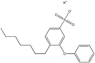 4-Heptyl-3-phenoxybenzenesulfonic acid potassium salt Struktur