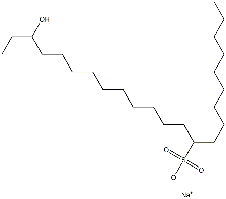 21-Hydroxytricosane-10-sulfonic acid sodium salt Struktur