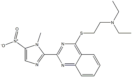 2-(1-Methyl-5-nitro-1H-imidazol-2-yl)-4-[[2-(diethylamino)ethyl]thio]quinazoline Struktur