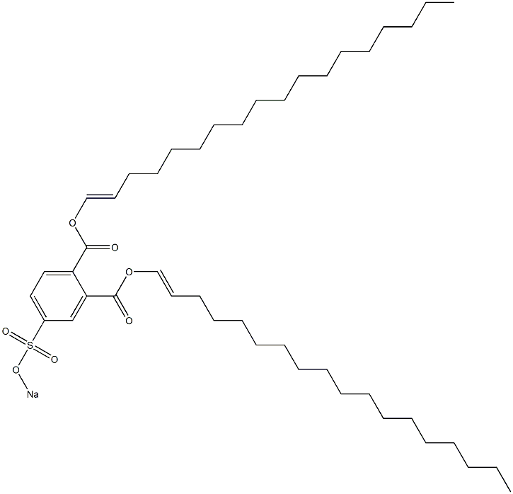 4-(Sodiosulfo)phthalic acid di(1-octadecenyl) ester Struktur