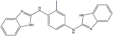 2,2'-[2-Methyl-1,4-phenylenebis(imino)]bis(1H-benzimidazole) Struktur