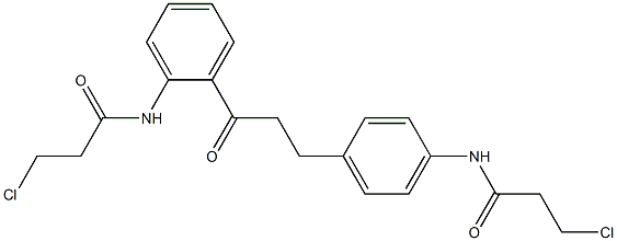 1-[2-[(3-Chloropropanoyl)amino]phenyl]-3-[4-[(3-chloropropanoyl)amino]phenyl]-1-propanone Struktur