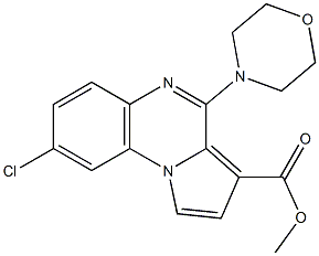 8-Chloro-4-morpholinopyrrolo[1,2-a]quinoxaline-3-carboxylic acid methyl ester Struktur