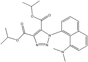 1-[8-(Dimethylamino)-1-naphtyl]-1H-1,2,3-triazole-4,5-dicarboxylic acid diisopropyl ester Struktur