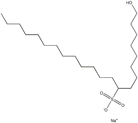 1-Hydroxydocosane-9-sulfonic acid sodium salt Struktur