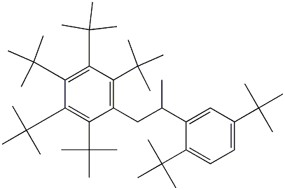 1-(Penta-tert-butylphenyl)-2-(2,5-di-tert-butylphenyl)propane Struktur