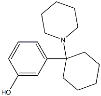 1-(Piperidin-1-yl)-1-(3-hydroxyphenyl)cyclohexane Struktur