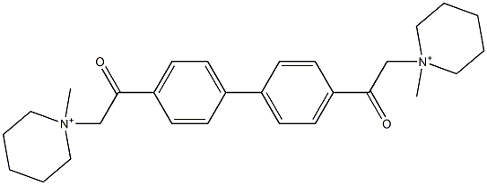 1,1'-[[1,1'-Biphenyl-4,4'-diyl]bis(2-oxo-2,1-ethanediyl)]bis(1-methylpiperidinium) Struktur