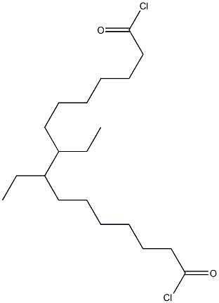 8,9-Diethylhexadecanedioic acid dichloride Struktur