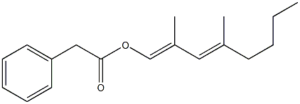 Phenylacetic acid 2,4-dimethyl-1,3-octadienyl ester Struktur