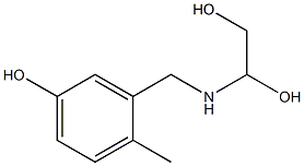 3-[(1,2-Dihydroxyethyl)aminomethyl]-4-methylphenol Struktur