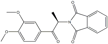 (+)-N-[(R)-1-(3,4-Dimethoxybenzoyl)ethyl]phthalimide Struktur