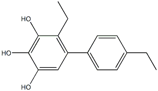 4-Ethyl-5-(4-ethylphenyl)benzene-1,2,3-triol Struktur