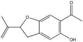 2-(1-Methylethenyl)-5-hydroxy-6-acetyl-2,3-dihydrobenzofuran Struktur