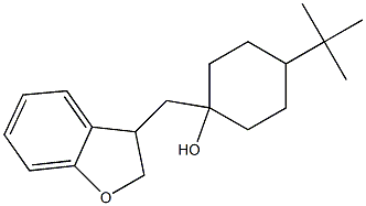 4-(tert-Butyl)-1-[(2,3-dihydrobenzofuran)-3-ylmethyl]cyclohexan-1-ol Struktur