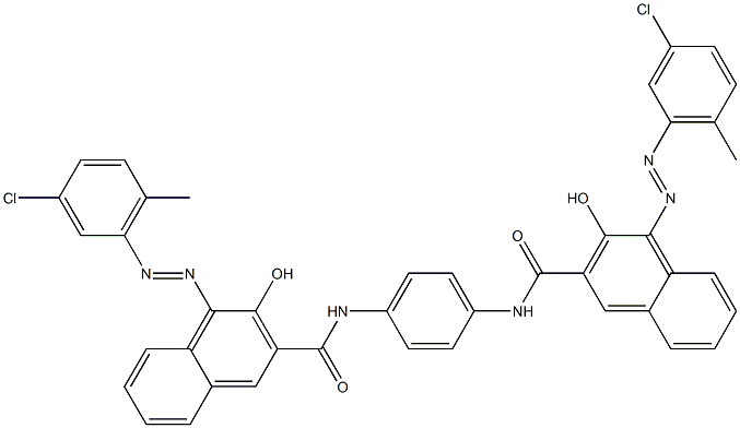 N,N'-(1,4-Phenylene)bis[4-[(3-chloro-6-methylphenyl)azo]-3-hydroxy-2-naphthalenecarboxamide] Struktur