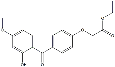 p-(4-Methoxysalicyloyl)phenoxyacetic acid ethyl ester Struktur