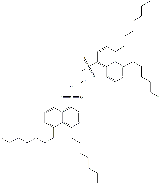 Bis(4,5-diheptyl-1-naphthalenesulfonic acid)calcium salt Struktur