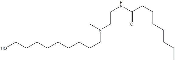 N-[2-[N-(9-Hydroxynonyl)-N-methylamino]ethyl]octanamide Struktur