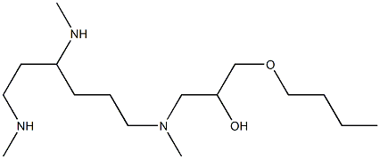 1-Butoxy-3-[N-methyl-N-[4,6-bis(methylamino)hexyl]amino]-2-propanol Struktur