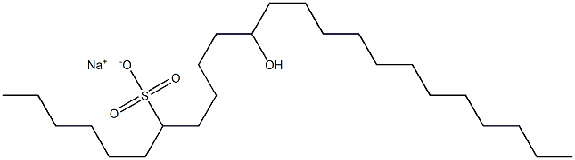 12-Hydroxytetracosane-7-sulfonic acid sodium salt Struktur