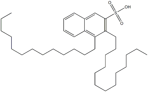 3,4-Ditridecyl-2-naphthalenesulfonic acid Struktur