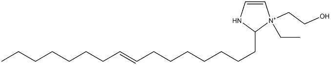 1-Ethyl-2-(8-hexadecenyl)-1-(2-hydroxyethyl)-4-imidazoline-1-ium Struktur