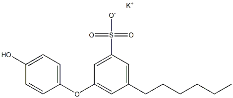 4'-Hydroxy-5-hexyl[oxybisbenzene]-3-sulfonic acid potassium salt Struktur