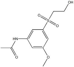 3-(Acetylamino)-5-methoxyphenyl 2-hydroxyethyl sulfone Struktur