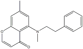 7-Methyl-5-[methyl(2-phenylethyl)amino]-4H-1-benzopyran-4-one Struktur