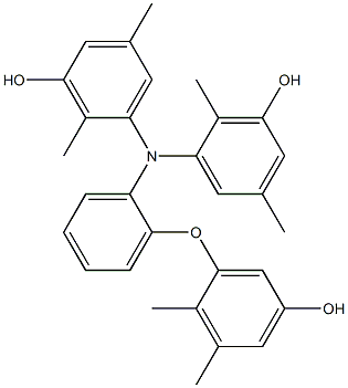 N,N-Bis(3-hydroxy-2,5-dimethylphenyl)-2-(5-hydroxy-2,3-dimethylphenoxy)benzenamine Struktur