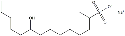 9-Hydroxytetradecane-2-sulfonic acid sodium salt Struktur