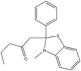 3-Methyl-2-phenyl-2-(2-oxopentyl)-2,3-dihydrobenzothiazole Struktur