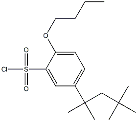 2-Butoxy-5-(1,1,3,3-tetramethylbutyl)benzenesulfonyl chloride Struktur