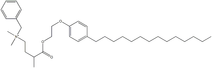 N,N-Dimethyl-N-benzyl-N-[3-[[2-(4-tetradecylphenyloxy)ethyl]oxycarbonyl]butyl]aminium Struktur