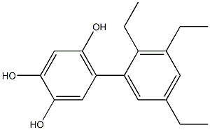 5-(2,3,5-Triethylphenyl)benzene-1,2,4-triol Struktur