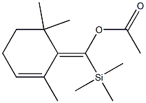 [(1Z)-2,6,6-Trimethyl-2-cyclohexen-1-ylidene](trimethylsilyl)methanol acetate Struktur