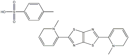 2,5-Di(N-methylpyridyl)thiazolo[5,4-d]thiazole p-toluenesulfonic acid Struktur