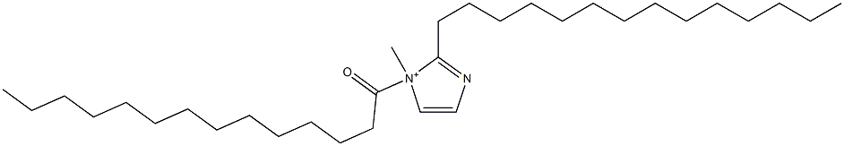 1-Methyl-1-tetradecanoyl-2-tetradecyl-1H-imidazol-1-ium Struktur