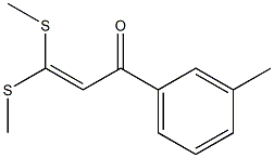 3-(3-Methylphenyl)-1,1-bis(methylthio)-1-propen-3-one Struktur