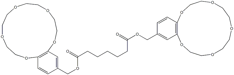 Heptanedioic acid bis[[2,5,8,11,14-pentaoxabicyclo[13.4.0]nonadeca-1(15),16,18-triene-17-yl]methyl] ester Struktur