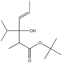 2-Methyl-3-hydroxy-3-isopropyl-4-hexenoic acid tert-butyl ester Struktur