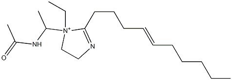 1-[1-(Acetylamino)ethyl]-2-(4-decenyl)-1-ethyl-2-imidazoline-1-ium Struktur