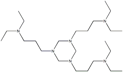 1,3,5-Tris(diethylaminopropyl)-2,4,6-trihydro-1,3,5-triazine Struktur