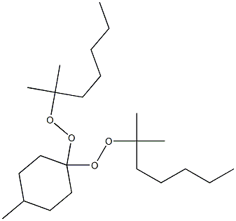 4-Methyl-1,1-bis(1,1-dimethylhexylperoxy)cyclohexane Struktur