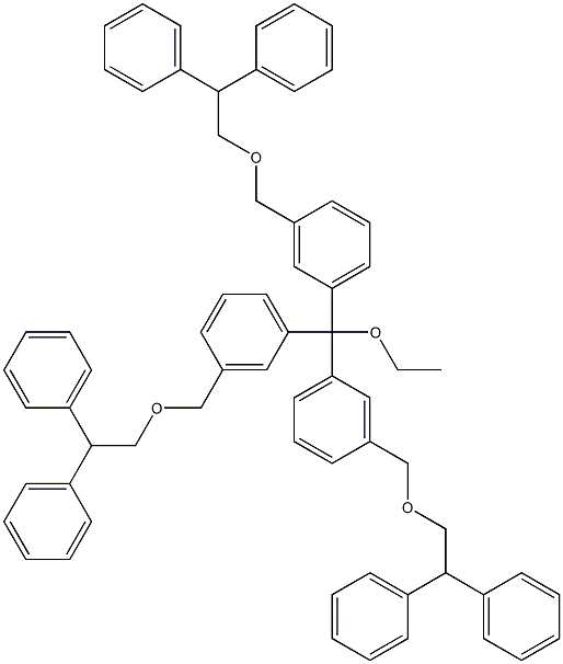 Tris[3-(diphenylethoxymethyl)phenyl]ethoxymethane Struktur