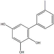 6-(3-Methylphenyl)benzene-1,2,4-triol Struktur