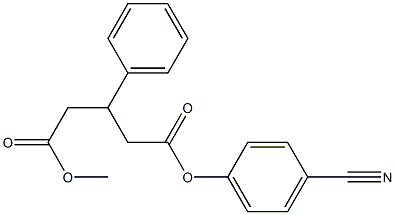 3-Phenylglutaric acid 1-(4-cyanophenyl)5-methyl ester Struktur